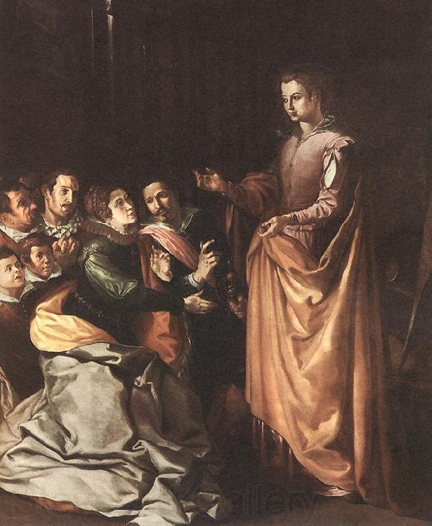 HERRERA, Francisco de, the Elder St Catherine Appearing to the Prisoners sf Norge oil painting art